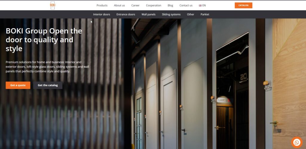 Boki Group : Premium solutions for home and business: Interior and exterior doors, loft-style glass doors, sliding systems and wall panels that perfectly combine style and quality.